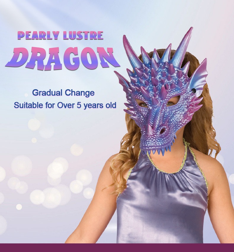 Pearl Blue Dragon Mask 3D Prin - Cosplay Prop Blueprints 评论和价格