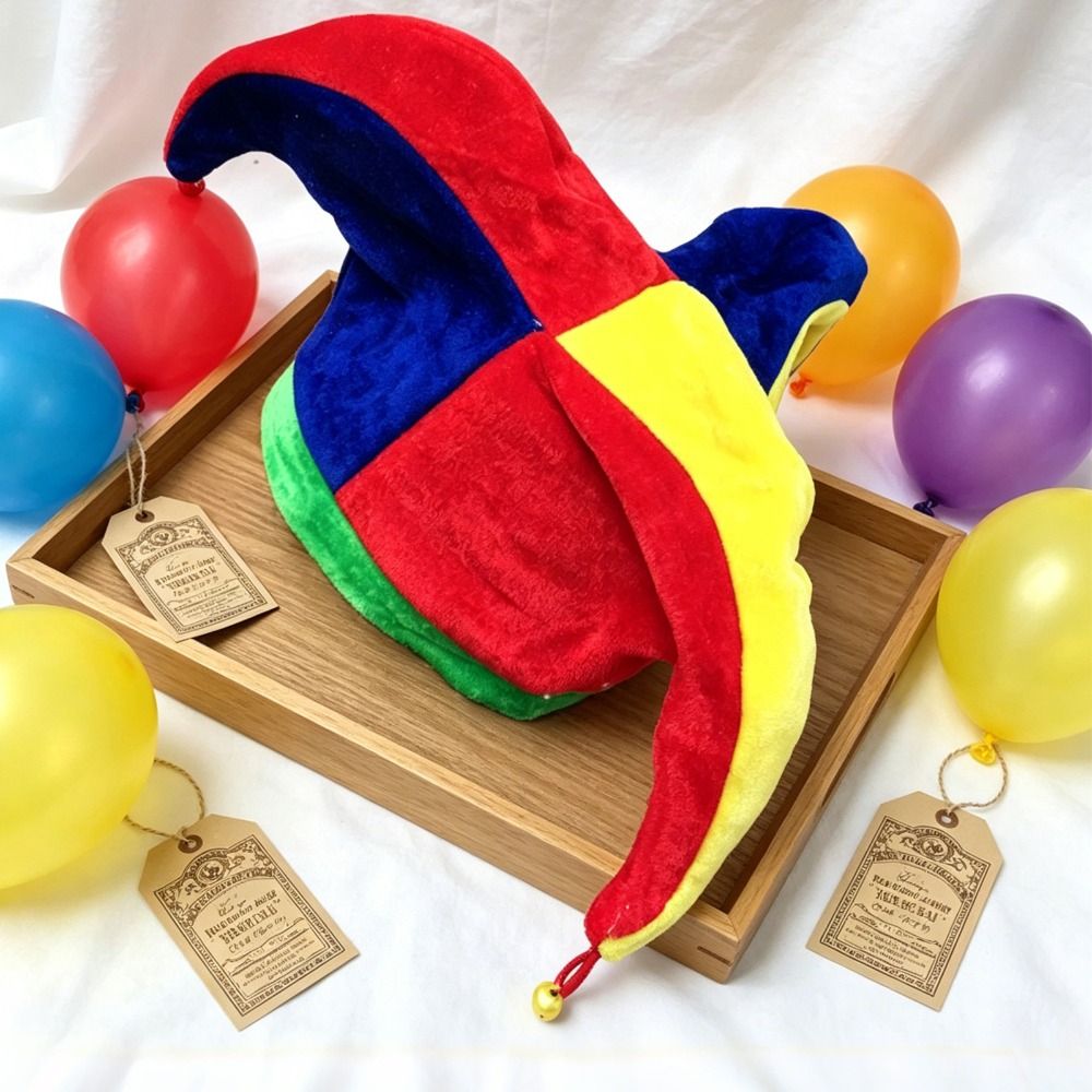 Cap Prop Multicolor Clown Hat  - Cosplay Prop Pattern 评论和价格