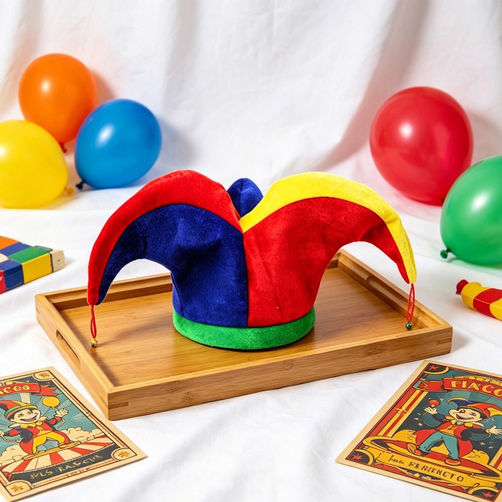 Cap Prop Multicolor Clown Hat  - Cosplay Prop Pattern 评论和价格