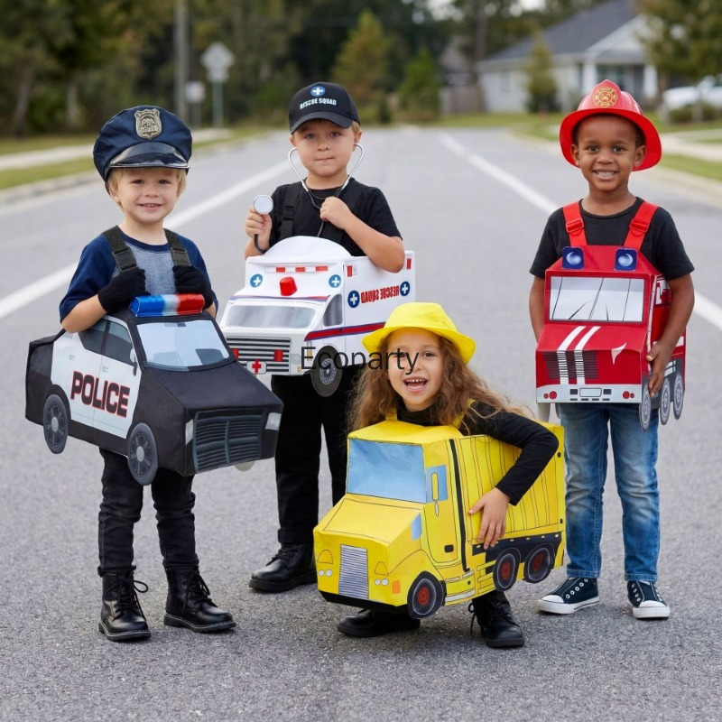 Kids Funny Fire Engine Ambulan - Cosplay Fire Prop 评论和价格