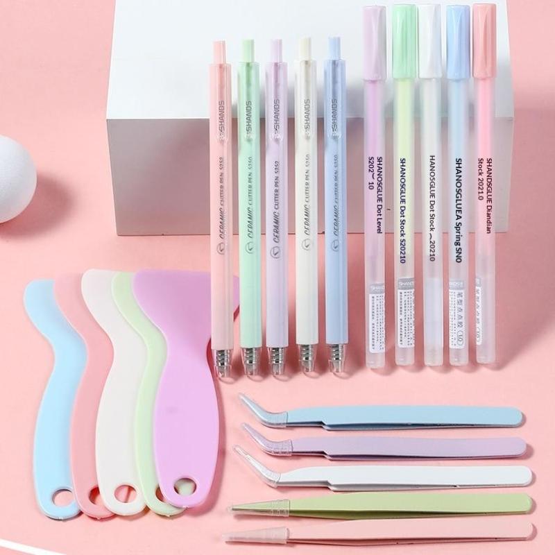 New 4Pcs/set Glue Pen Carving  - Craft Knife Set 评论和价格