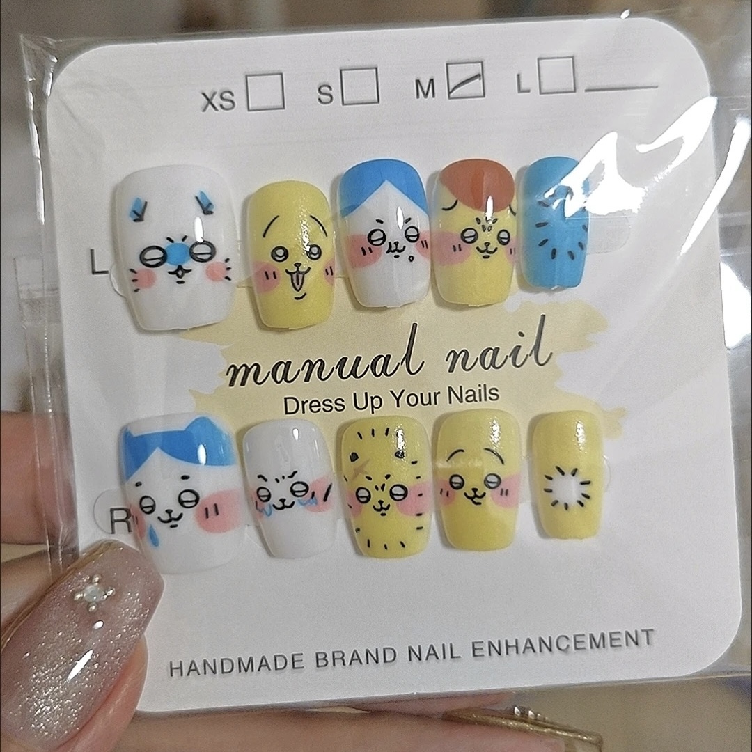 Cute cartoon Rakko press-on na - Detachable Cosplay Prop 评论和价格