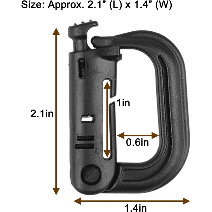 5Pcs Plastic D-Ring Tactical C - D Ring Strap 评论和价格