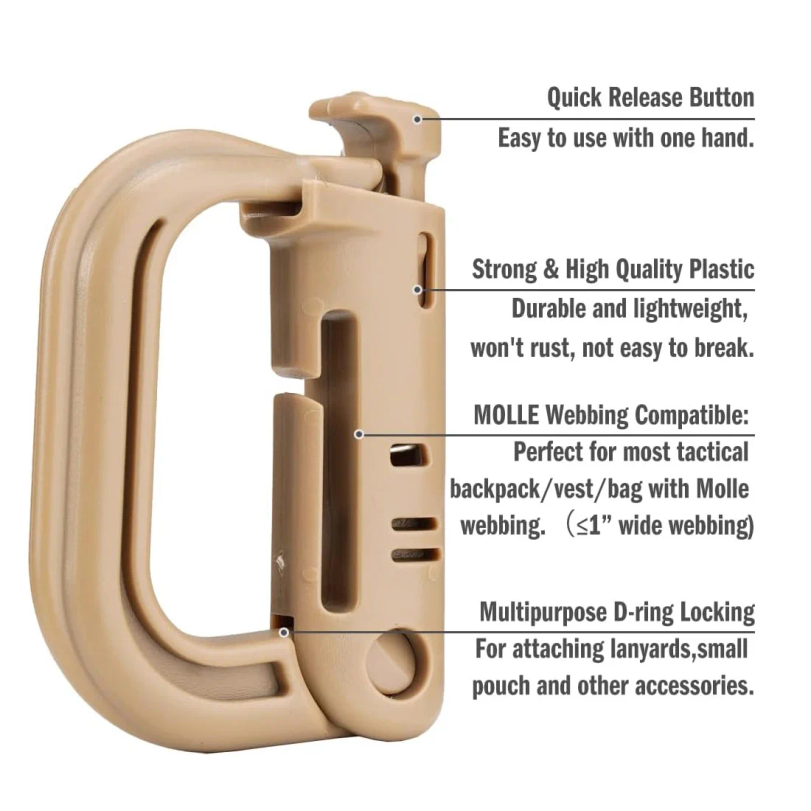 5Pcs Plastic D-Ring Tactical C - D Ring Strap 评论和价格