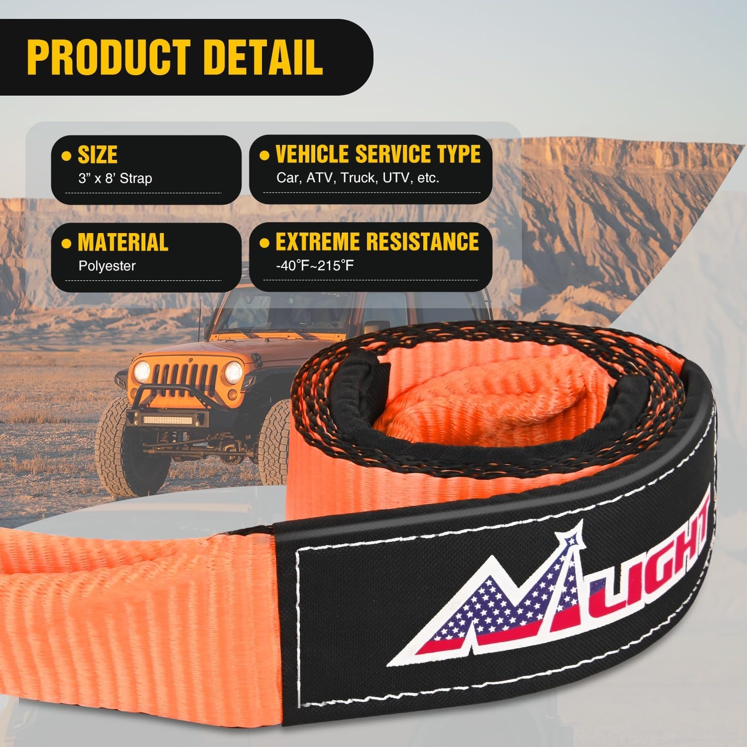 Nilight Offroad Recovery Kit 3 - D Ring Strap 评论和价格